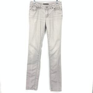 prAna Women's Skinny Jeans 4 Tall 27 Center Seam 5-Pocket Stretch Gray Wash